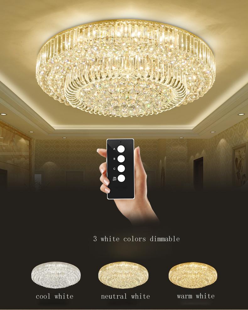 LED Modern Crystal Ceiling Lights Fixture D75cmxH30cm