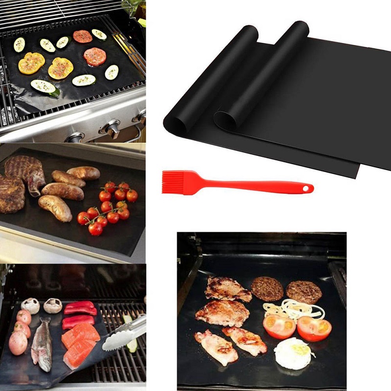 5PCS Black BBQ Tools Grill Mat Barbecue Outdoor Baking Non-stick Pad Reusable Cooking Plate 40 * 30cm for Party PTFE Accessories
5PCS Black BBQ Tools Grill Mat Barbecue Outdoor Baking Non-stick Pad Reusable Cooking Plate 40 * 30cm for Party PTFE Accessories