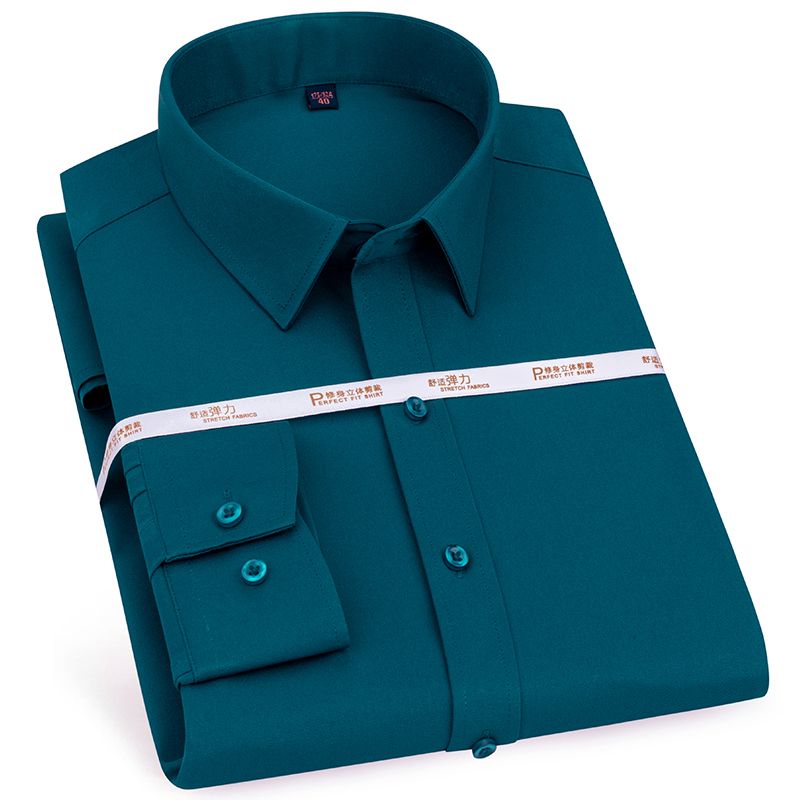 Men's Classic Long Sleeve Stretch Dress Shirts Pocket-less Design Standard-fit Formal Business Wrinkle Resistant Basic Shirt, Black
Men's Classic Long Sleeve Stretch Dress Shirts Pocket-less Design Standard-fit Formal Business Wrinkle Resistant Basic Shirt, Black