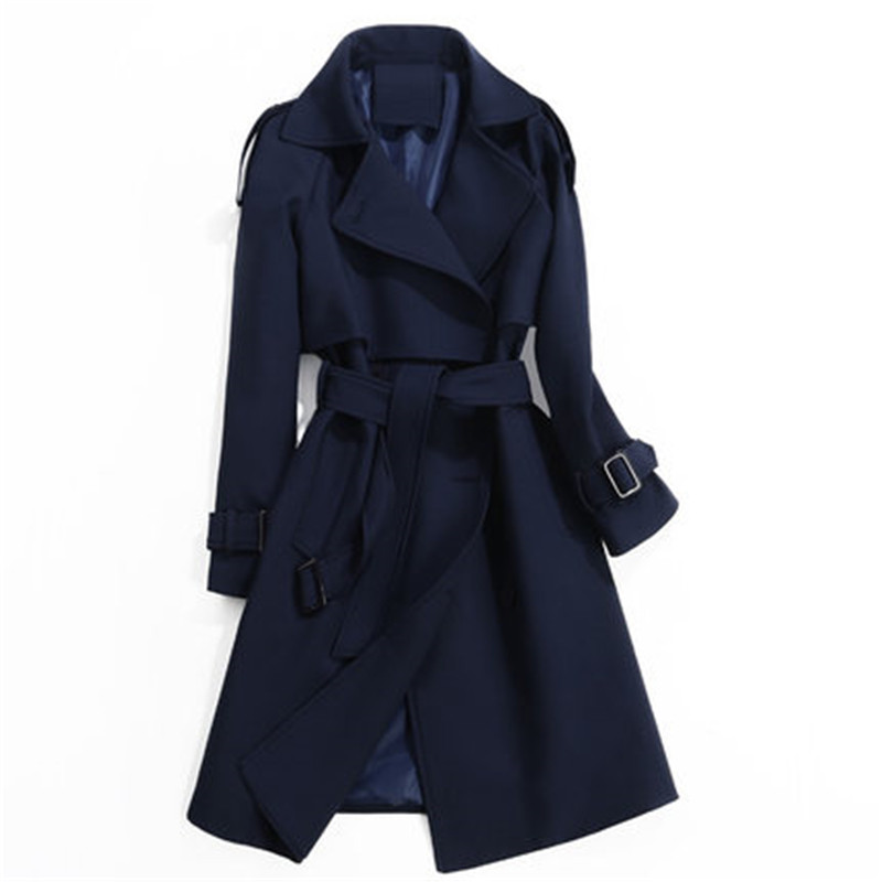 New fashion Trench Coat Women 2020 Spring Autumn Clothing Korean British Long-sleeved Double-breasted Overcoats Womens Coats b42, Navy
New fashion Trench Coat Women 2020 Spring Autumn Clothing Korean British Long-sleeved Double-breasted Overcoats Womens Coats b42, Navy