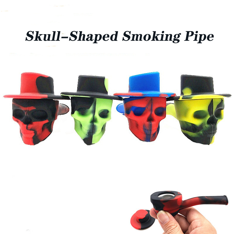 Skull Smoking Pipe silicone Smoking Pipe with Lid Travel Silicone Pipe Personality Portable Tobacco Pipes With Lids For Halloween Gift
Skull Smoking Pipe silicone Smoking Pipe with Lid Travel Silicone Pipe Personality Portable Tobacco Pipes With Lids For Halloween Gift