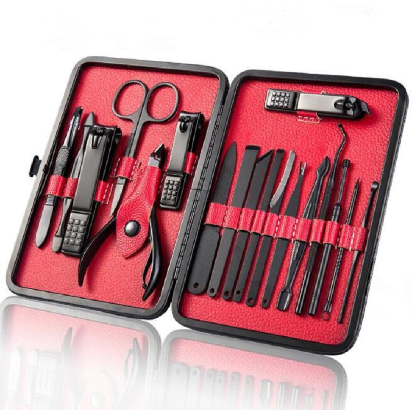 Nail Art Tool Stainless Steel Black Manicure Pedicure Tool Set Nail Clippers Cuticles Facail Beauty Multi-functional
Nail Art Tool Stainless Steel Black Manicure Pedicure Tool Set Nail Clippers Cuticles Facail Beauty Multi-functional