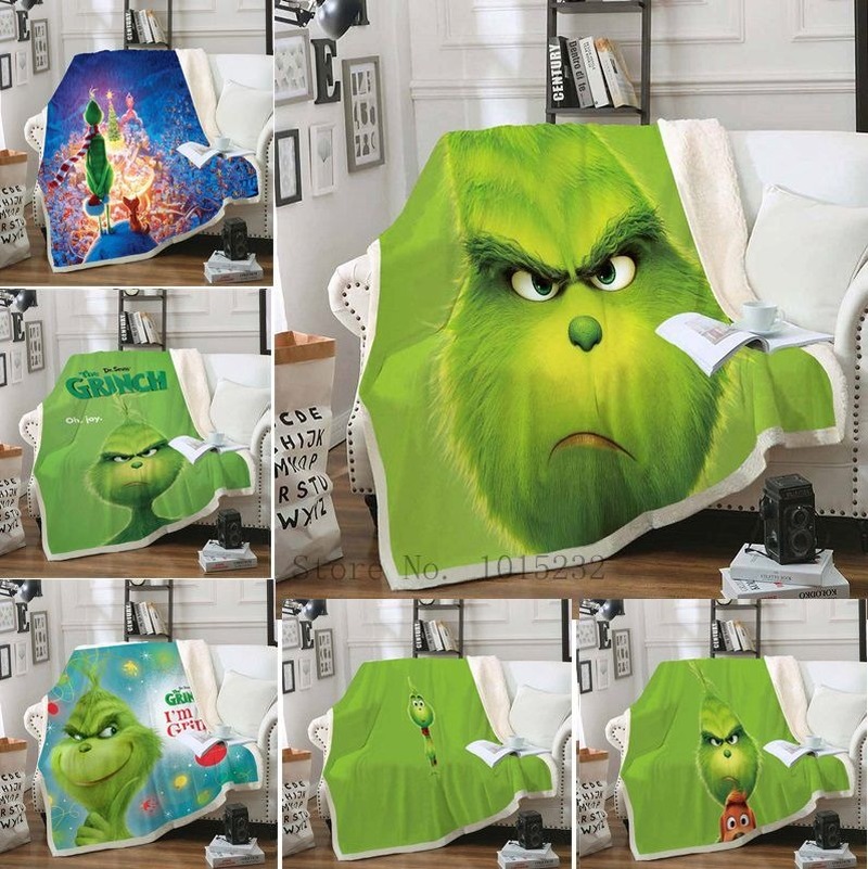 CLOOCL Grinch Stole Christmas 3D Printed Sherpa Blanket Quilt Cover Travel Bedding Outlet Velvet Plush Throw Fleece Two layer Blankets
CLOOCL Grinch Stole Christmas 3D Printed Sherpa Blanket Quilt Cover Travel Bedding Outlet Velvet Plush Throw Fleece Two layer Blankets