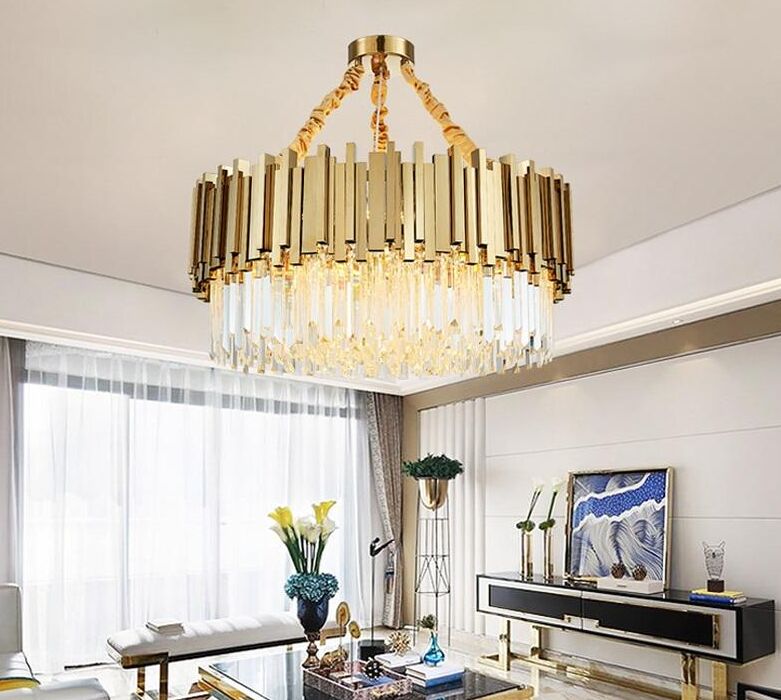 Modern Crystal Lamp Chandelier For Living Room Luxury Gold Round Stainless Steel Chain Chandeliers Lighting 110-240V MYY
Modern Crystal Lamp Chandelier For Living Room Luxury Gold Round Stainless Steel Chain Chandeliers Lighting 110-240V MYY
