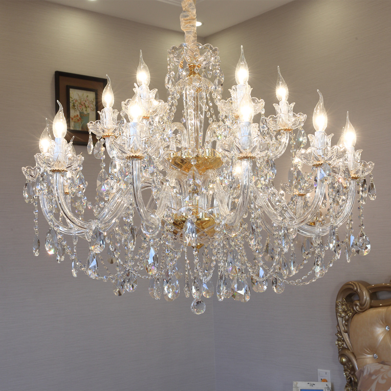European crystal chandelier living room lamp restaurant bedroom household lamp villa staircase dining room candle lamps