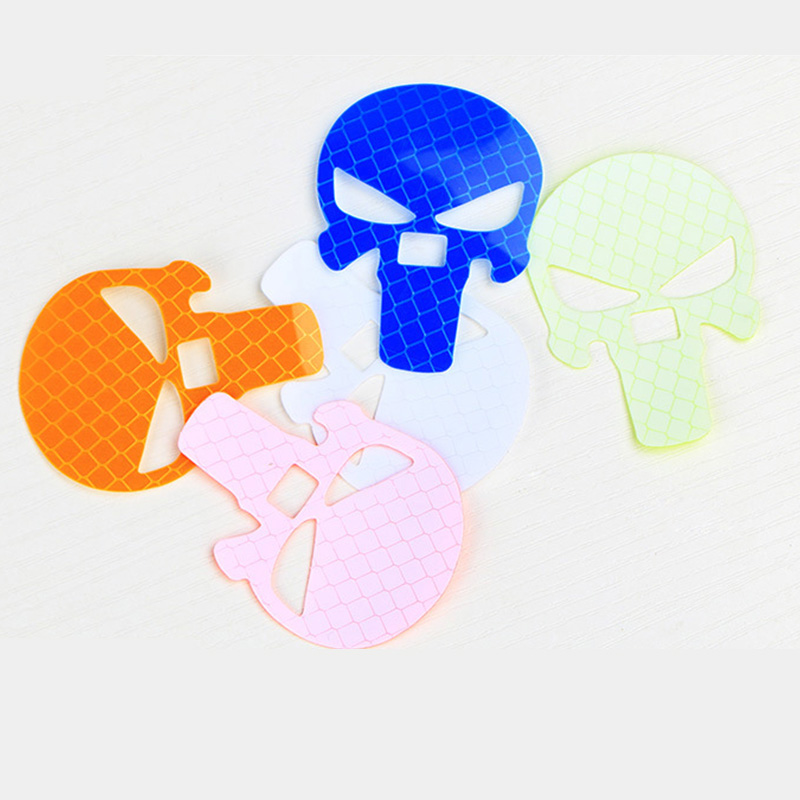 Universal Personality Skull Car Sticker Reflective Stickers Motorcycle Car Door Scratch Reflective Stickers For Car Motorbike