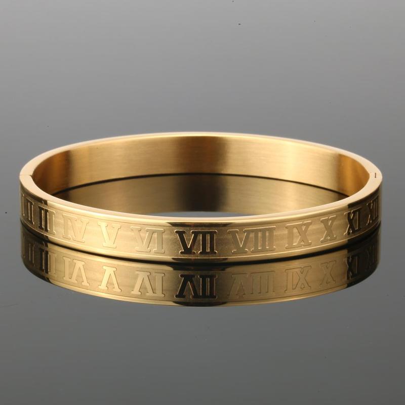 gold bangles/women/men/love/couple/stainless steel/gold/bangles fashion jewelry gift for male female valentine male
