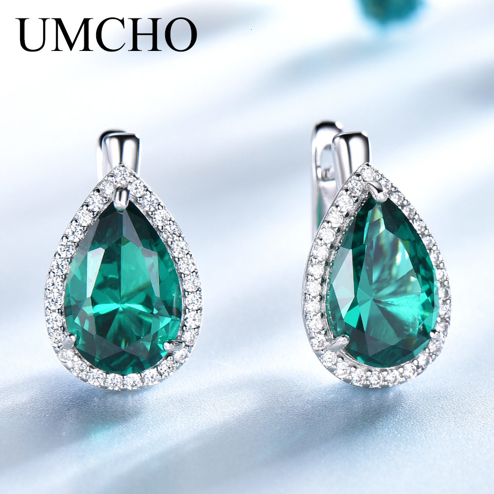 UMCHO Green Emerald Gemstone Clip Earrings 925 Sterling Silver Earrings For Women New Fashion Oval Birthstone Fine Jewelry Gift CJ191209
UMCHO Green Emerald Gemstone Clip Earrings 925 Sterling Silver Earrings For Women New Fashion Oval Birthstone Fine Jewelry Gift CJ191209