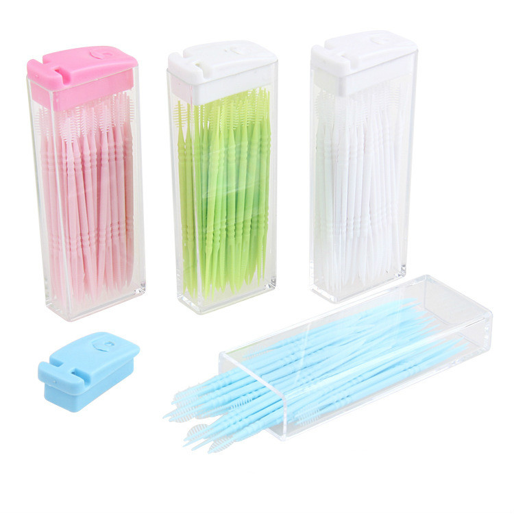 50Pcs Double Head Interdental Brush Toothpick Dental Flosser With Box Dental Oral Care Dental Floss
50Pcs Double Head Interdental Brush Toothpick Dental Flosser With Box Dental Oral Care Dental Floss