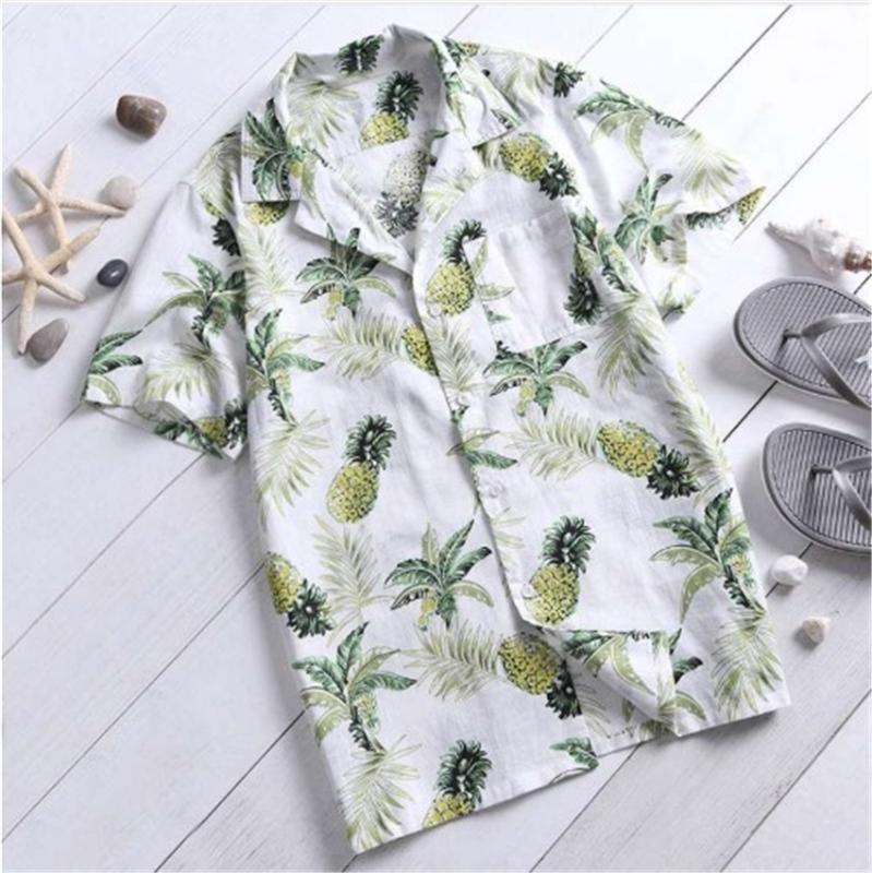 Summer Man Shirt Short Sleeve Shirt Men Summer Pineapple Print Shirts 2020 New Men Top Stand Collar Cotton Loose Hawaiian, White
Summer Man Shirt Short Sleeve Shirt Men Summer Pineapple Print Shirts 2020 New Men Top Stand Collar Cotton Loose Hawaiian, White