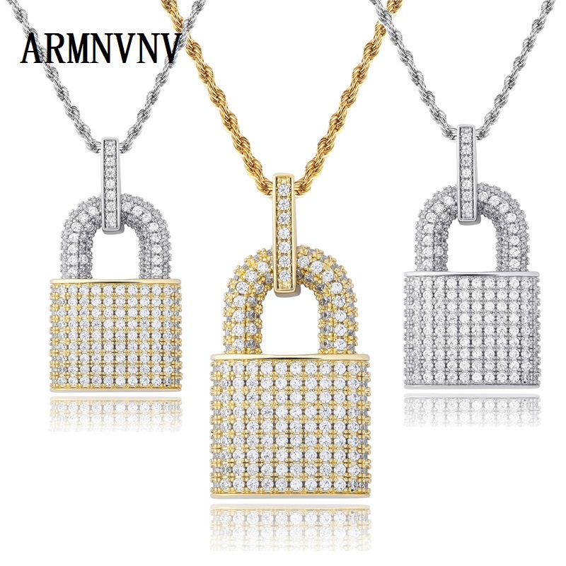 Hip Hop Copper Zircon PadLock Pendant Necklaces link Chain lock Necklaces collar ras du cou collier femme for women men
Hip Hop Copper Zircon PadLock Pendant Necklaces link Chain lock Necklaces collar ras du cou collier femme for women men
