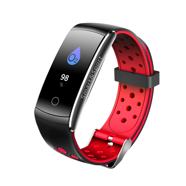 Q8S Smart Bracelet Heart Rate Monitor Pressure Blood Oxygen Tracker Smart Watch Sports Tracker Waterproof Wristwatch For iPhone iOS Android