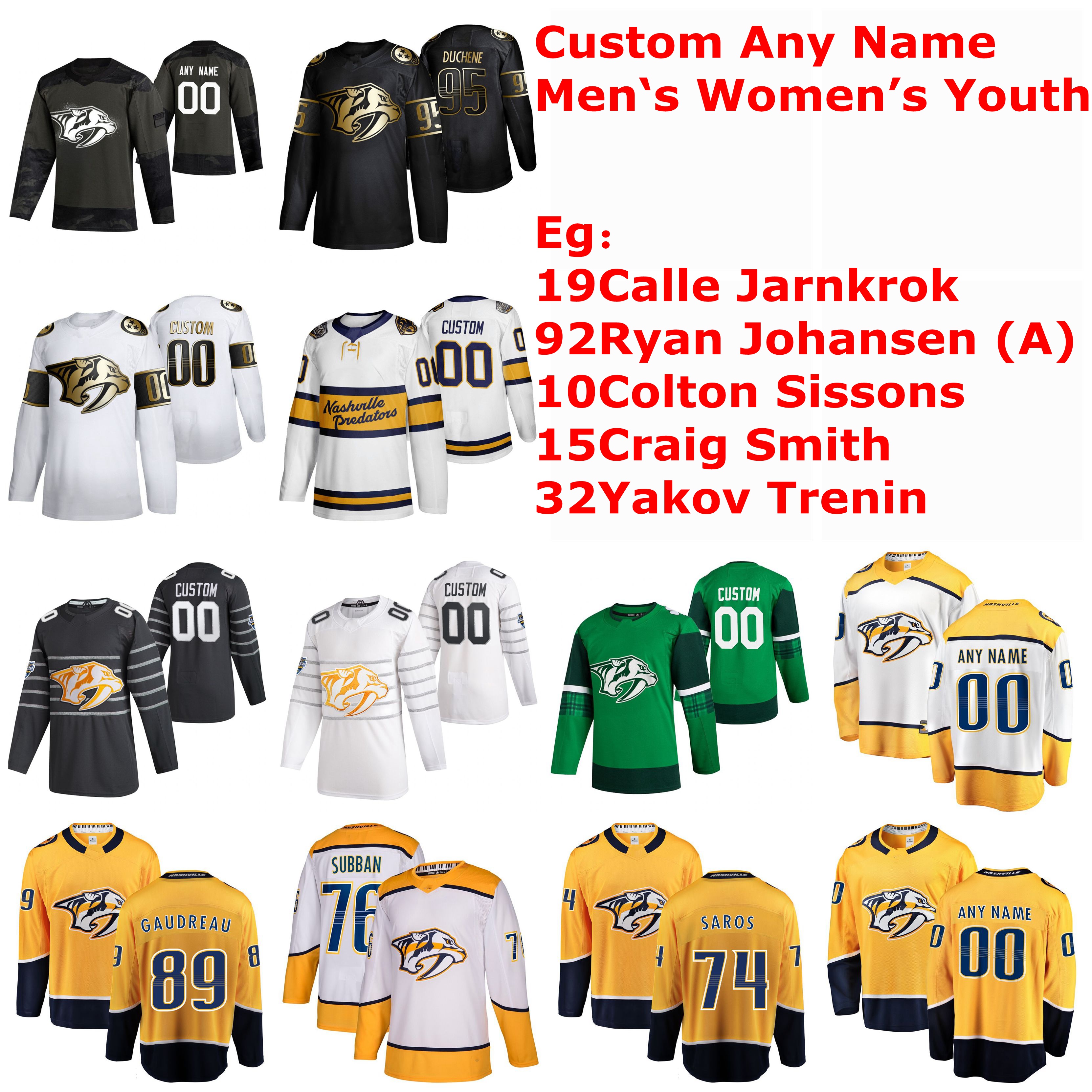 S-6XL Nashville Predators Hockey Jerseys 19 Calle Jarnkrok Jersey 92 Ryan Johansen Colton Sissons Craig Smith Yakov Trenin Custom Stitched, Mens white 2020 all-star game
S-6XL Nashville Predators Hockey Jerseys 19 Calle Jarnkrok Jersey 92 Ryan Johansen Colton Sissons Craig Smith Yakov Trenin Custom Stitched, Mens white 2020 all-star game