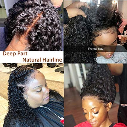Brazilian 13x4 Deep Wave Frontal Wig Curly Human Hair Wigs For Women Wet And Wavy Water Hd Full Lace Front 130%density