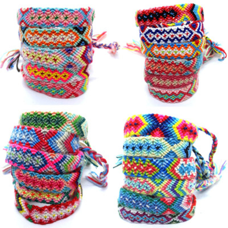 Braided Bracelet Bohemian Thread Bracelet Retro Handmade Boho Multicolor String Cord Woven Braided Hippie Friendship Bracelets 31 color, As picture
Braided Bracelet Bohemian Thread Bracelet Retro Handmade Boho Multicolor String Cord Woven Braided Hippie Friendship Bracelets 31 color, As picture