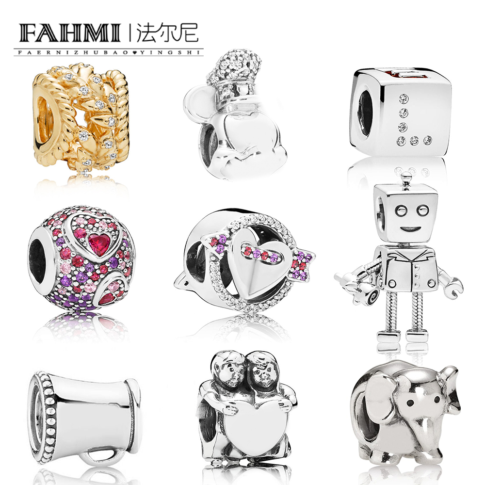 FAHMI 100% 925 Sterling Silver Elephant Cheerleader Megaphone Mother's Day Charm Rob Bot Asymmetric Hearts of Love Charm Beads
FAHMI 100% 925 Sterling Silver Elephant Cheerleader Megaphone Mother's Day Charm Rob Bot Asymmetric Hearts of Love Charm Beads
