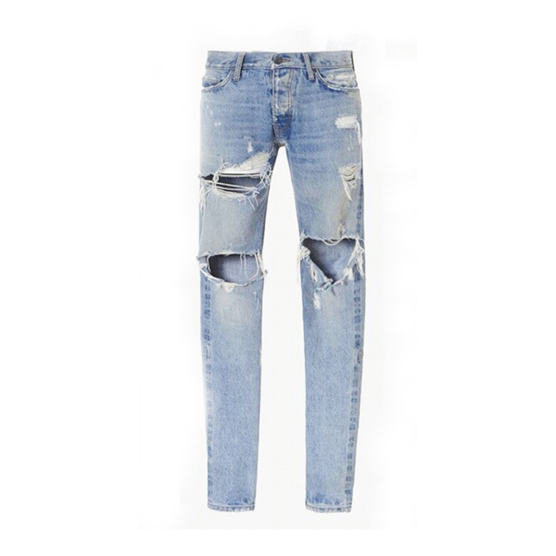 2017 Best version FOG man Selvedge zipper destroyed skinny slim fit Vintage ripped blue denim jeans, As pic
2017 Best version FOG man Selvedge zipper destroyed skinny slim fit Vintage ripped blue denim jeans, As pic