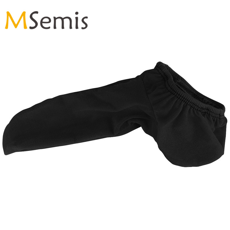 

2019 MSemis Sexy Men Polyamide Semi See-through Penis Underwear Penis Stretchy Sheath Cover Tights Underwear Nightwear Costume, Black