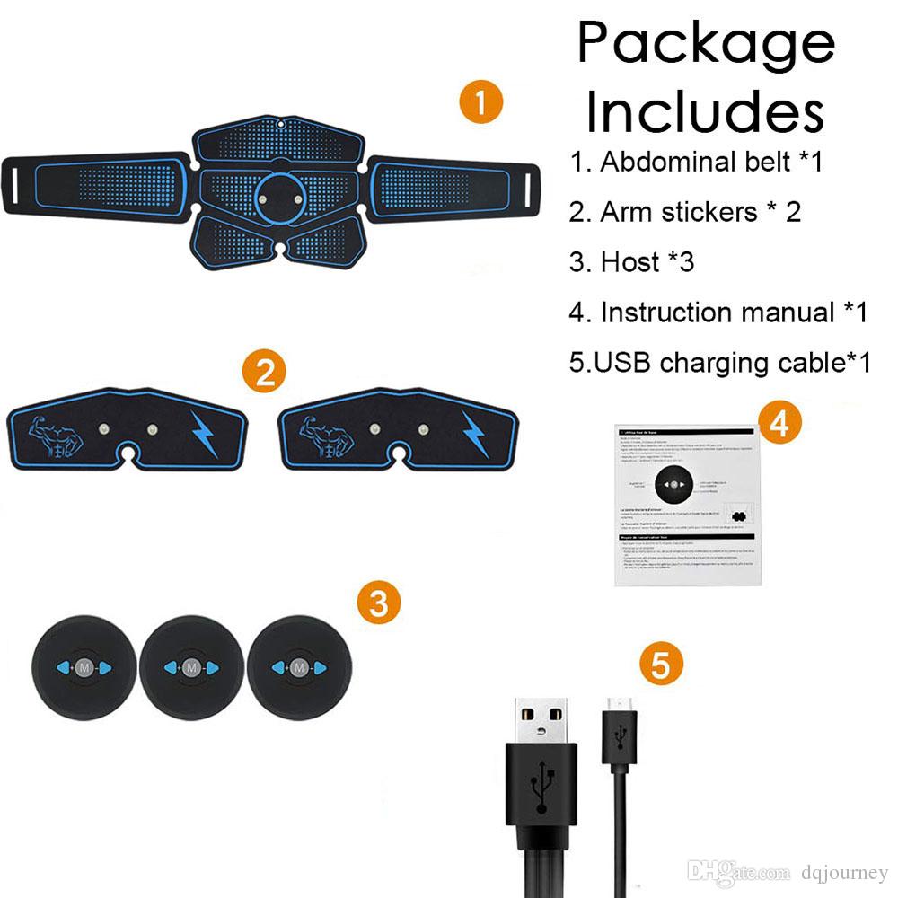 Abdominal Muscle Stimulator Trainer EMS Abs Fitness Equipment Training Gear Muscles Electrostimulator Toner Exercise At Home Gym