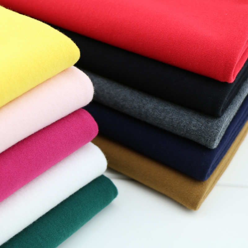 Thick Cotton Lycra Sanded Stretch Knitted Fabric No fluorescent agent Australian velvet