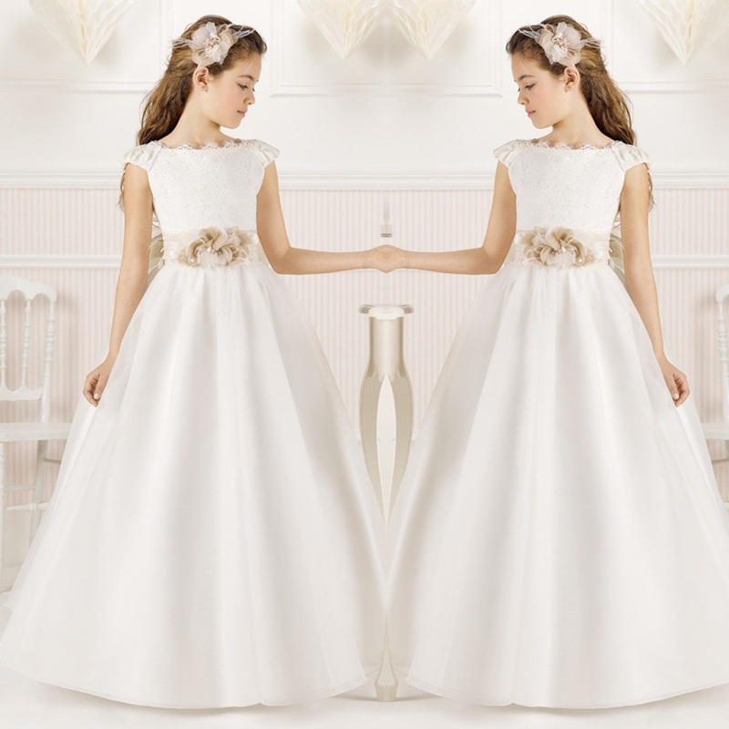 Formal Gown Kids Flower Girl Dresses for Wedding and Party Sleeveless Floor-Length Cap Sleeves Satin First Communion for Girls, All ivory
Formal Gown Kids Flower Girl Dresses for Wedding and Party Sleeveless Floor-Length Cap Sleeves Satin First Communion for Girls, All ivory