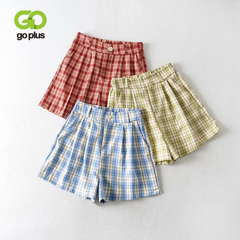 Summer Women' Shorts Korean Style Elastic High Waist Plaid Shorts Womens Spodenki Damskie Ropa De Mujer Pantalones Cortos Mujer, Blue
Summer Women' Shorts Korean Style Elastic High Waist Plaid Shorts Womens Spodenki Damskie Ropa De Mujer Pantalones Cortos Mujer, Blue