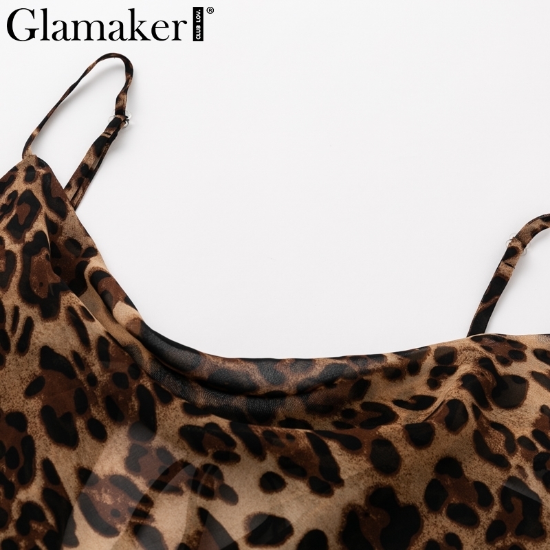 Glamaker Leopard Print Women Maxi Dress Summer Sexy Beach Vintage Dress Female Slim Party Long Causal Dress Robe Retro Vestidos Y190514