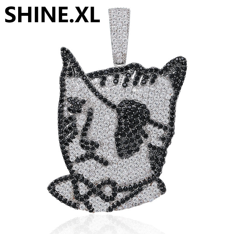 New LIL UZI VERT Cat Pendant Necklaces Iced Out Silver Color Bling Cubic Zircon Men's Hip hop Necklace Rock Jewelry Gift
New LIL UZI VERT Cat Pendant Necklaces Iced Out Silver Color Bling Cubic Zircon Men's Hip hop Necklace Rock Jewelry Gift