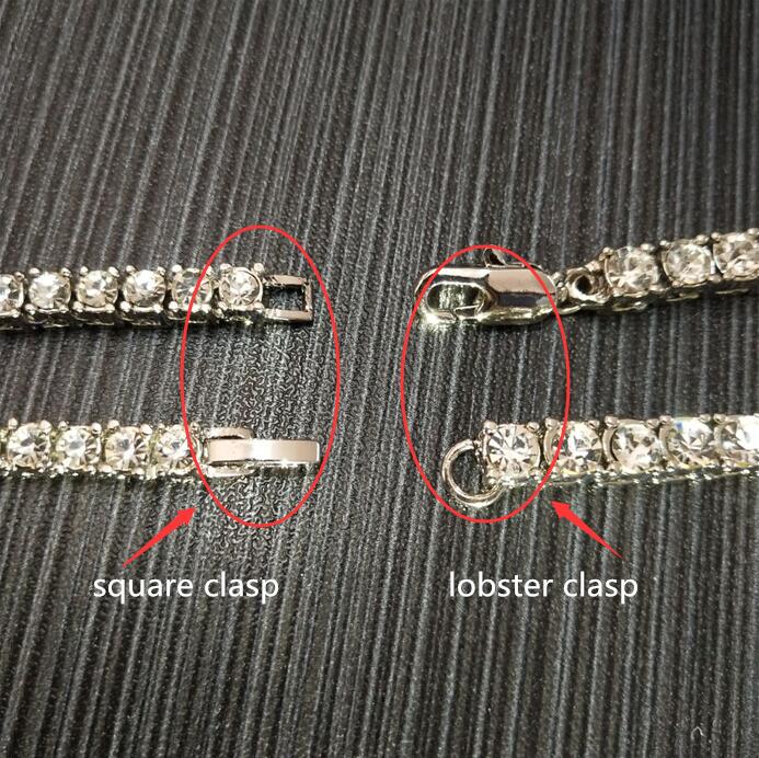 Mens Dia Iced Out Tennis Necklace Sier Rose Gold Chains Hip Hop Moissanite Chain Necklaces Jewelry 3mm 4mm 5mm