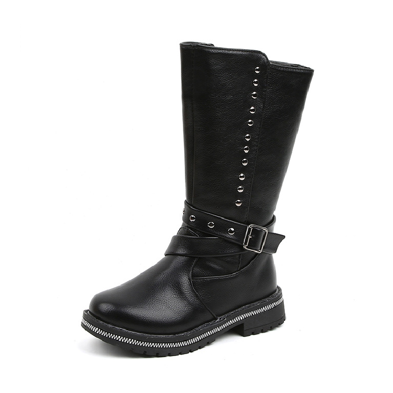 Winter Children Shoes Girls Leather Waterproof Boots Kids Snow Brand High Top Rubber Fashion, Black 8122
Winter Children Shoes Girls Leather Waterproof Boots Kids Snow Brand High Top Rubber Fashion, Black 8122