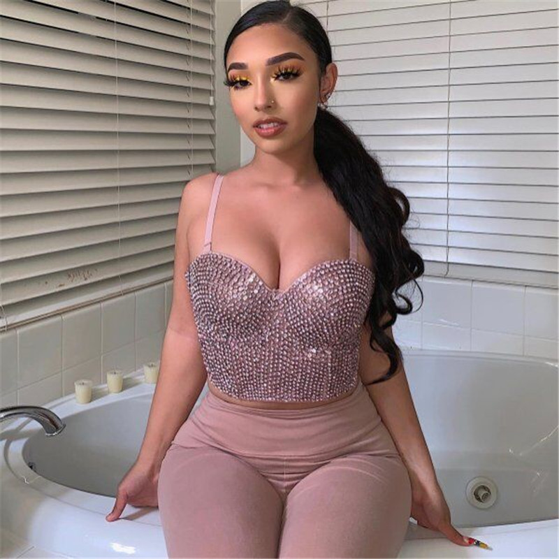 Latest Fashion Hot Selling Sexy Spaghetti Strap Shiny Gorgeous Bling Bling Diamond Tops Clubbing Party Outfit Wholesale Online, Pink
Latest Fashion Hot Selling Sexy Spaghetti Strap Shiny Gorgeous Bling Bling Diamond Tops Clubbing Party Outfit Wholesale Online, Pink