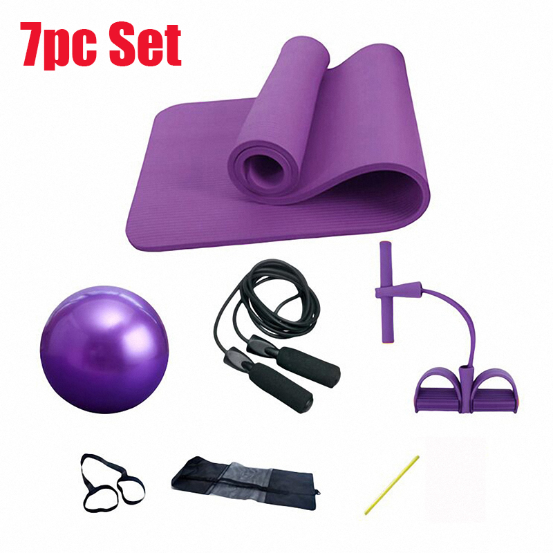 7Pc/set Yoga Pilates Fitness Set Kit 10mm Thick Yoga Mat Sit-up Pull Rope Expander Resistance Bands 25cm Rubber Ball Jump Rope, Red
7Pc/set Yoga Pilates Fitness Set Kit 10mm Thick Yoga Mat Sit-up Pull Rope Expander Resistance Bands 25cm Rubber Ball Jump Rope, Red