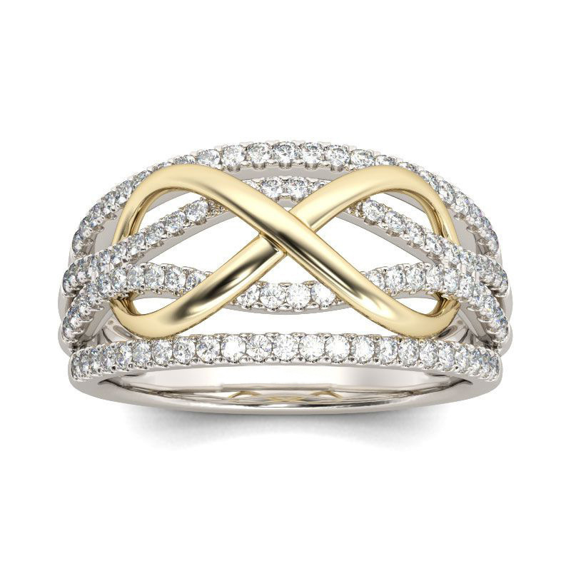 Charm Ladies Fashion Micro - Inlaid Zircon Creative Closed Cycle Style Metal Ring Multicolored Ornament Suits Party Wedding Gift
Charm Ladies Fashion Micro - Inlaid Zircon Creative Closed Cycle Style Metal Ring Multicolored Ornament Suits Party Wedding Gift