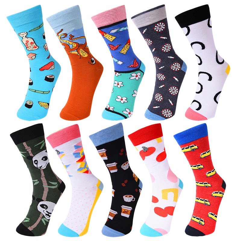Printed Panda Flamingo Octopus Shark Car Lipstick Wine Sushi Cartoon Pattern Funny Men Fashion Personality Cotton Socks 2pcs=1pairs, Black
Printed Panda Flamingo Octopus Shark Car Lipstick Wine Sushi Cartoon Pattern Funny Men Fashion Personality Cotton Socks 2pcs=1pairs, Black