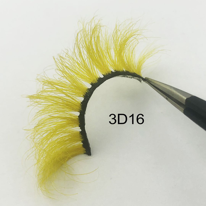 2019 Fantasy 22mm Color Lashes 3D Mink Eyelashes Natural Soft Real Mink Hair False Eyelashes Extension Makeup Coloured Series 5D Mink Lashes