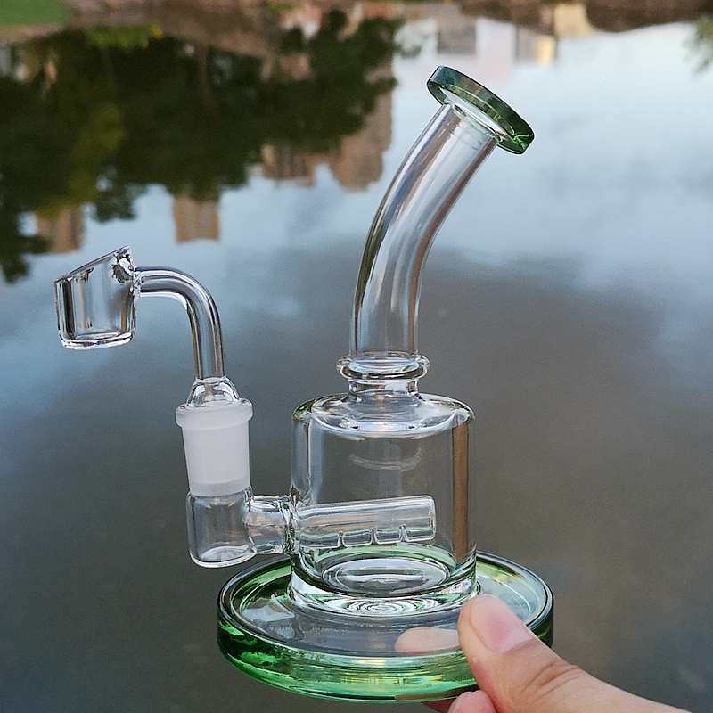 Inline Perc Portable Glass Bongs 6 Inch Mini Dab Rig 5mm Thick Glass Water Pipe Percolator Bong With 4mm Quartz Banger Bubbler
Inline Perc Portable Glass Bongs 6 Inch Mini Dab Rig 5mm Thick Glass Water Pipe Percolator Bong With 4mm Quartz Banger Bubbler