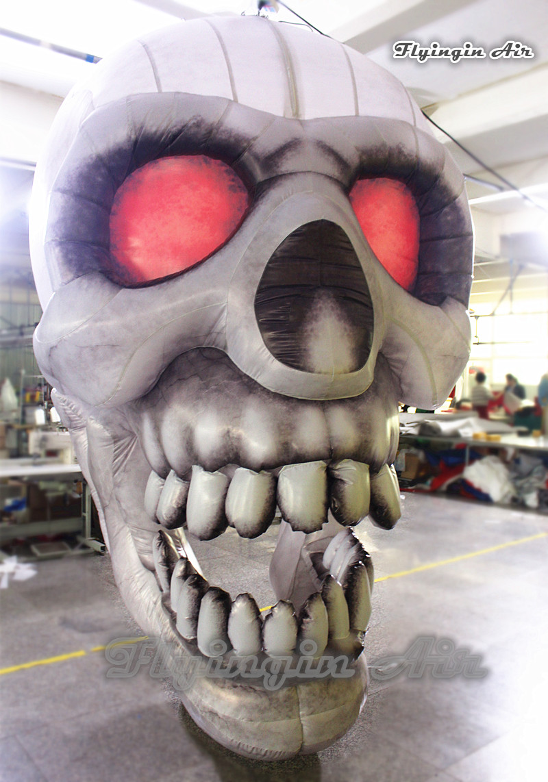 Hanging Horrible Inflatable Skull Model 4m White Pendent Scary Air Blown Demon Head Replica Balloon For Halloween Party Decoration
Hanging Horrible Inflatable Skull Model 4m White Pendent Scary Air Blown Demon Head Replica Balloon For Halloween Party Decoration