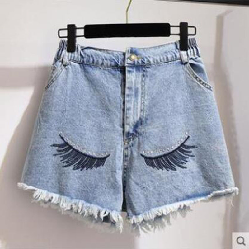 2020 Summer Cartoon Eva Denim Shorts Women Korea Hollow out Shorts blue Jeans Casual Hole Elastic waist Large size 2XL -6XL
2020 Summer Cartoon Eva Denim Shorts Women Korea Hollow out Shorts blue Jeans Casual Hole Elastic waist Large size 2XL -6XL