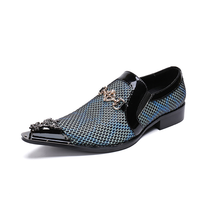 High Quality New arrived mens party shoes pointed toe slip on metal design business dress shoes men blue suit wedding shoes, As picture
High Quality New arrived mens party shoes pointed toe slip on metal design business dress shoes men blue suit wedding shoes, As picture