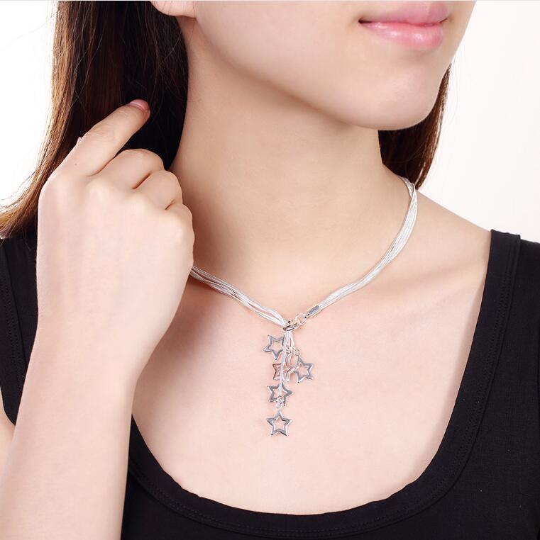 High grade 925 sterling silver Tai Chi hanging empty five-star three-piece jewelry set DFMSS138 Factory direct necklace bracelet earring