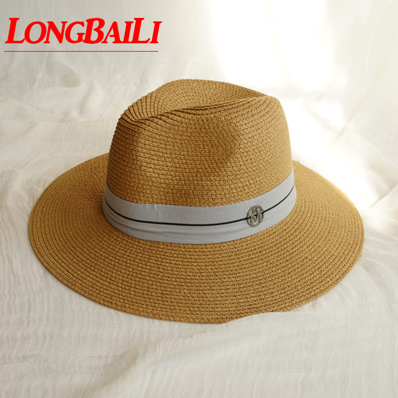 Summer Women Wide Brim Straw Fedora Hats With Letters Chapeu Feminino Sun Beach Caps SDDS127, Black
Summer Women Wide Brim Straw Fedora Hats With Letters Chapeu Feminino Sun Beach Caps SDDS127, Black