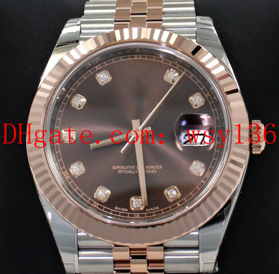 Luxury High Quality Men's Wrist Watches Datejust 126331 Jubilee 18K Rose Gold Diamond Dial 41mm Automatic Mechanical Movement Mens Watch, Slivery;brown
Luxury High Quality Men's Wrist Watches Datejust 126331 Jubilee 18K Rose Gold Diamond Dial 41mm Automatic Mechanical Movement Mens Watch, Slivery;brown