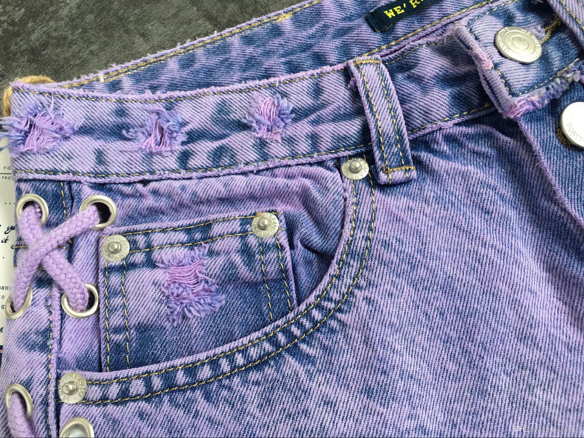 2020 women jeans Highwaisted Mini Jeans Shorts Women Both Side Tie Mini Short Sexy Denim Shorts Jeans