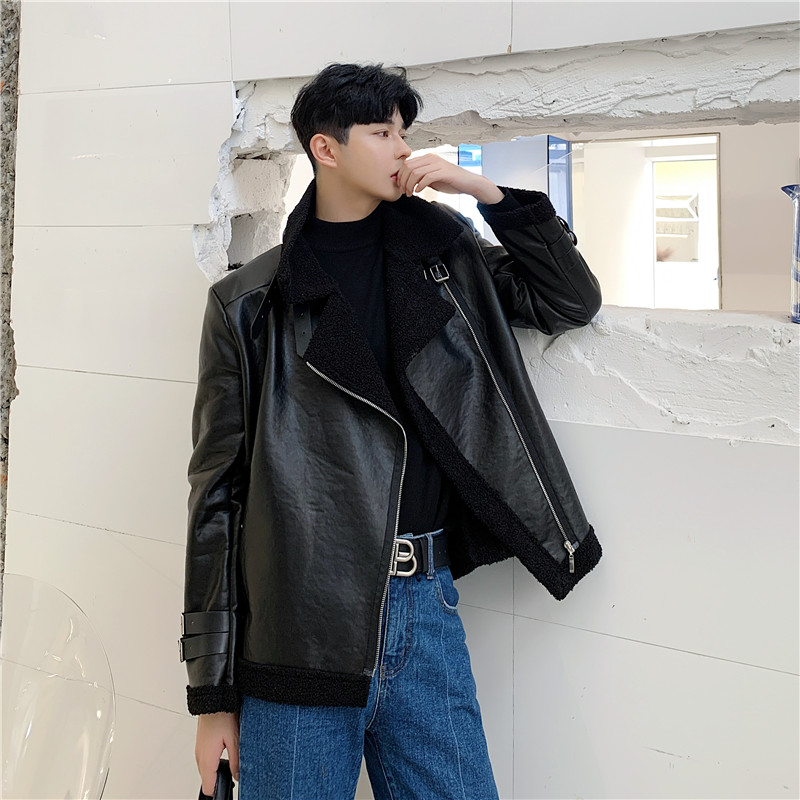 MIXCUBIC 2019 England style Personality zipper PU leather jackets for men casual slim locomotive PU leather jackets men,-XXL, Black
MIXCUBIC 2019 England style Personality zipper PU leather jackets for men casual slim locomotive PU leather jackets men,-XXL, Black