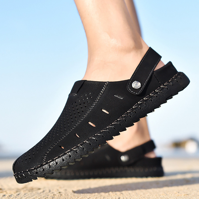 Hot Sale- Sandals Men Summer Clogs Plus Size 45-46 Sewing Slip-On Microfiber Beach Sandals Male Sturdy Sole Walking Shoes For Men, Black
Hot Sale- Sandals Men Summer Clogs Plus Size 45-46 Sewing Slip-On Microfiber Beach Sandals Male Sturdy Sole Walking Shoes For Men, Black