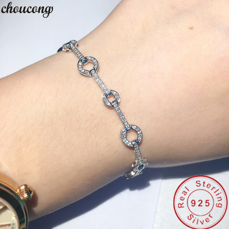 choucong Handmade bracelet Real 925 sterling silver Pave 5A Cz stone Party Wedding bracelets for women Bridal Fine Jewerly
choucong Handmade bracelet Real 925 sterling silver Pave 5A Cz stone Party Wedding bracelets for women Bridal Fine Jewerly