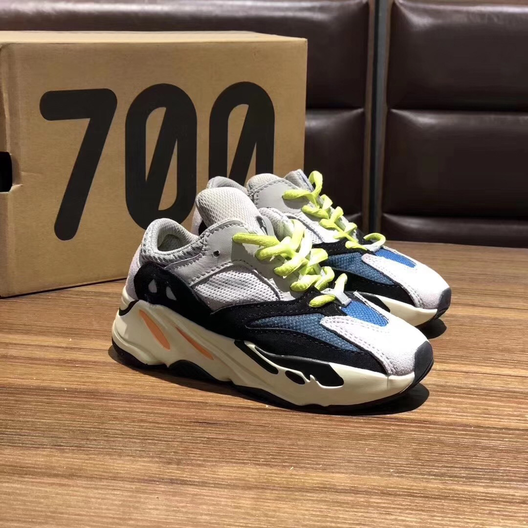 700 Kids Shoes Designer Wave Runner Solid Grey Inertia Mauve Baby Outdoor Shoes Kanye West 700 Running Shoes Children Sneakers Size 28-35 от DHgate WW