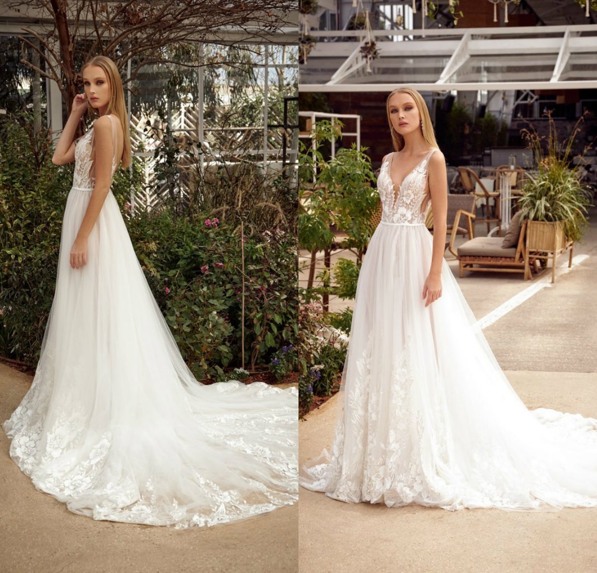julie vino beach wedding dresses sexy v neck lace appliques bridal gowns sweep train backless wedding dress robes de marie