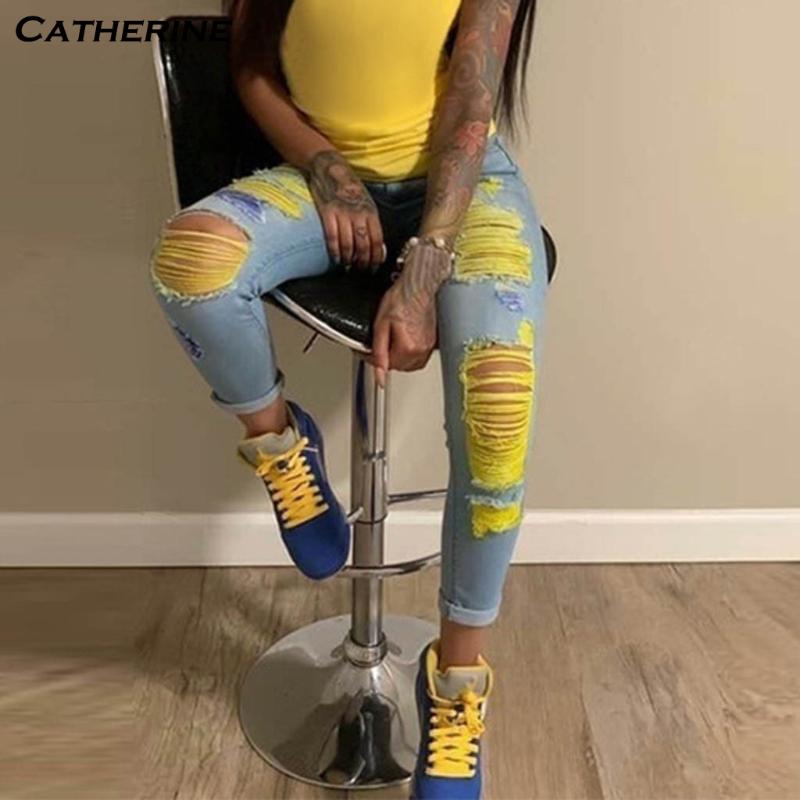 Fashion Ripped Jeans For Women Yellow Denim Trousers High Waisted Skinny Pencil Pants Hollow Out Sexy Female Jean Mujer, Blue
Fashion Ripped Jeans For Women Yellow Denim Trousers High Waisted Skinny Pencil Pants Hollow Out Sexy Female Jean Mujer, Blue