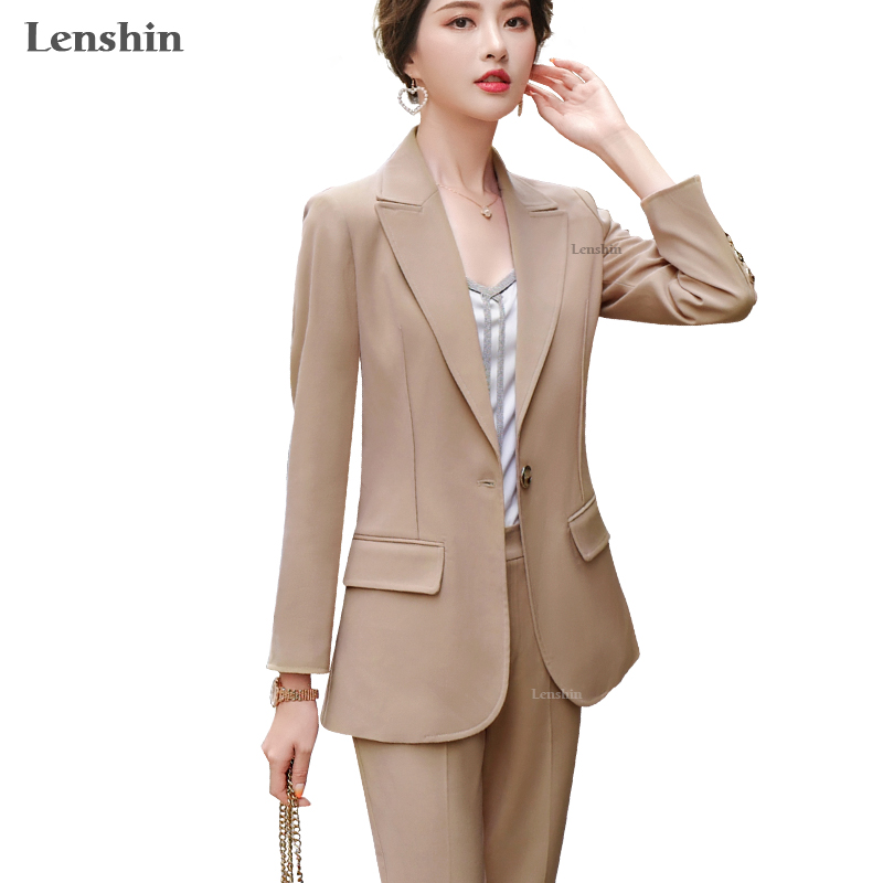 Lenshin 2 Piece Set Women Pant Suits Office Lady Work Wear Formal Female Single Button Simple Style Pockets Blazer with Trouser, 2 pieces black suit
Lenshin 2 Piece Set Women Pant Suits Office Lady Work Wear Formal Female Single Button Simple Style Pockets Blazer with Trouser, 2 pieces black suit